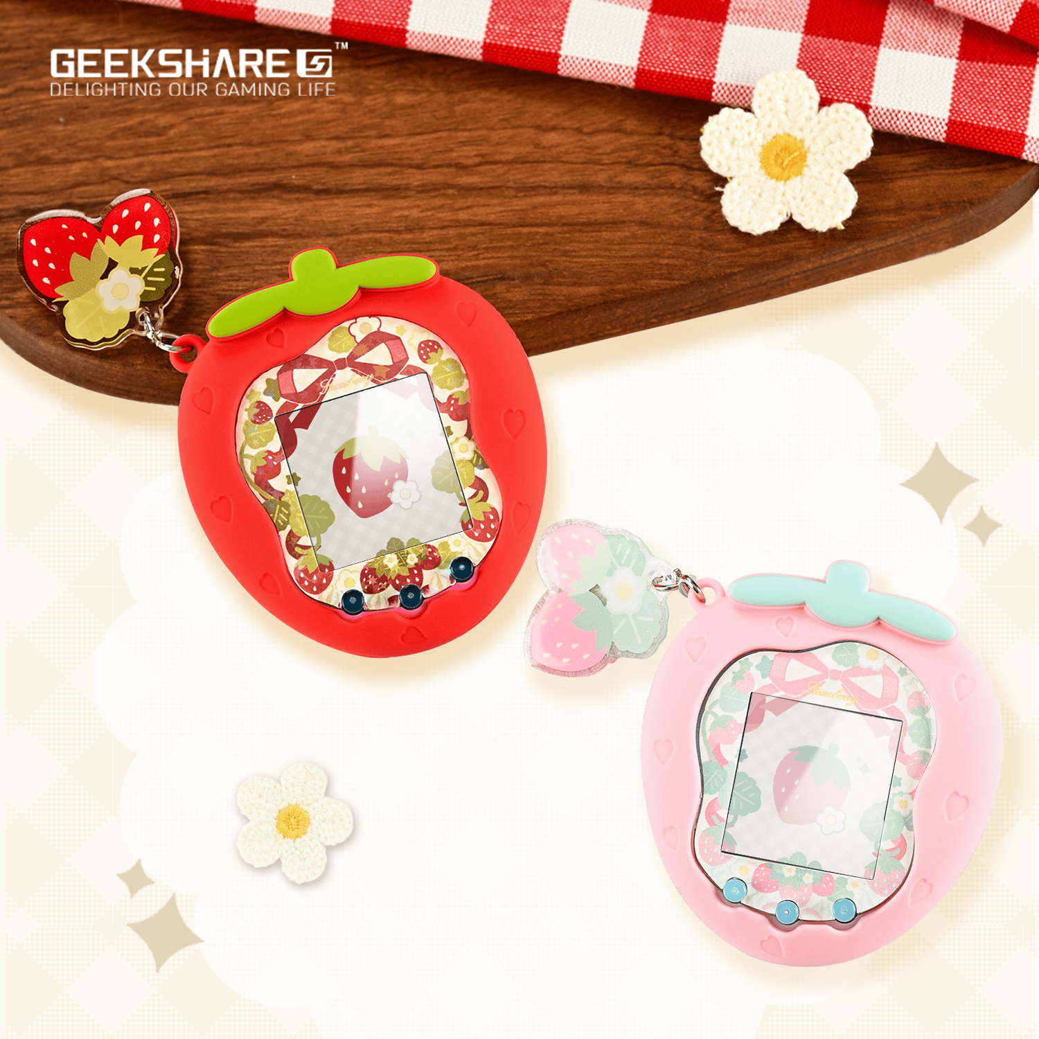 GeekShare Tamagotchi Uni Case - Creamy Strawberry